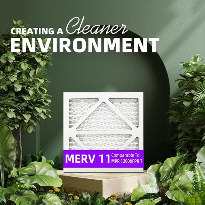 10x10x1 MERV 11 (5-Pack) Pleated Air Filter (Actual Size: 9.50" x 9.50" x 0.75") MPR 1000-1200 & FPR 7, Furnace Air Filters, 10x10x1 air filter