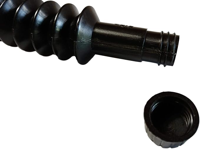 Aftermarket New Improved Wedco Gas Fuel Spout with Screen to Keep Dirt & Debris Out of Your Expensive Equipment. Black, Durable & Flexible with Gasket & Nozzle Tip Cap.