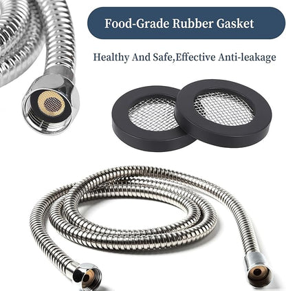 20 Pack Shower Head Filter Gasket 3/4" Shower Head Washer Gasket with Wire Mesh Middle Seal O Ring Hose Net for 1/2" Handheld Hose Connector Prevent Leakage Filter Gaskets