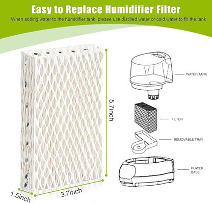 4 Pack WF813 Humidifier Filters Wick Replacement Compatible with ReliOn RCM-832 RCM-832N WF813 DH832 ProCare PCWF813 Equate EQWF813 EQ-2119-UL Duracraft DH-830 Cool Mist Humidifier Filters