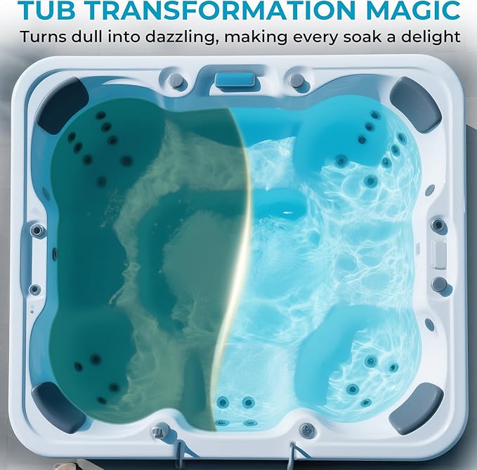 Non-Chlorine Spa Shock for Hot Tub, Chlorine-Free Shock Treatment for Hot Tubs, Spas and Swimming Pools, Quick Dissolving, Fast Acting Oxidizing Shock for Crystal Clear Water- 5lbs*4 Packs