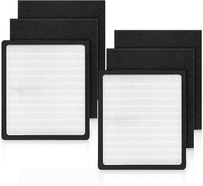 Replacement Filters D for Idylis IAF-H-100D AC-2118 AC-2123 IAP-10-280 IAP10280 Idylis Air Purifiers D Type， Includes 2 HEPA Filter & 4 Carbon Filters