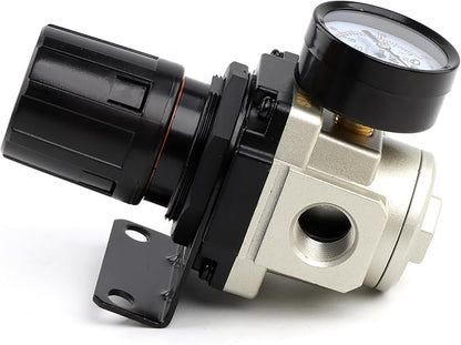 SNS AR4000-N04 Female Thread 1/2 NPT Air Pressure Regulator 0-150 PSI Adjustable,Bracket,Gauge