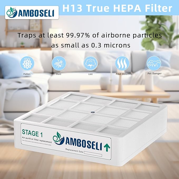 9 Pack Air filte-r Replacement Bundle Compatible with IQAir GC Series Air Purifie-r, True HEPA Replacement, and Activated Carbon Replacement