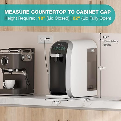 SimPure Y7P-BW UV Countertop Reverse Osmosis Water Filter, NSF/ANSI 58 Certified, 5 Stage RO Water Filtration System, Water Purifier for Home, No Installation, 4: 1 Pure to Drain, Classic Pure Taste