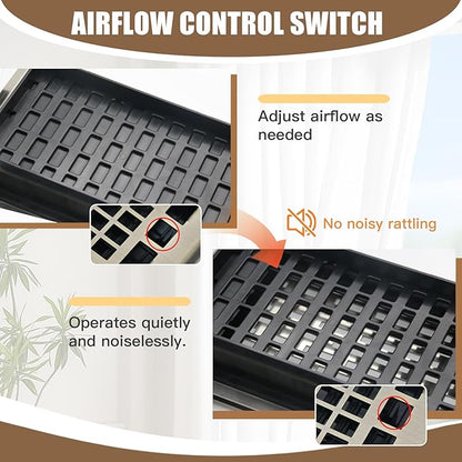 Bronze Color Floor Register Heavy Duty Walkable Steel Ease Adjust Air Vents 4X10 Inch Floor Vent Air Vents for Home