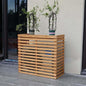 Wood Air Conditioner Fence Screen - Hide Outdoor Unit Stylishly with Tall Weatherproof Shutters Central Air Conditioner Covers (Pear Color L105Xw45Xh95Cm)
