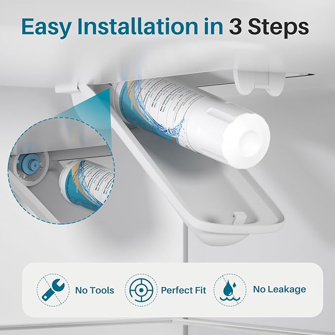 ICEPURE Alkaline UKF8001 Refrigerator Water Filter Replacement for Whirlpool EDR4RXD1, EveryDrop Filter 4, Maytag UKF8001, 4396395, UKF8001P, UKF8001AXX, RFC0900A, UKF8001AXX-200, Enhances PH, 6 Pack