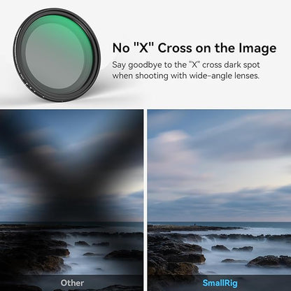 SmallRig 52mm Magnetic Variable ND Filter ND2-ND32 (1-5 Stops) No X Cross HD Optical Glass Waterproof Scratch Resistant Magnetic Adjustable Neutral Density Filter for Phone - 4215