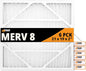 Tiger Tough 21x19x2 Air Filter MERV 8 MPR 600-800, High-Performance Pleated HVAC AC Furnace Filter Replacement for Home, 6-Pack