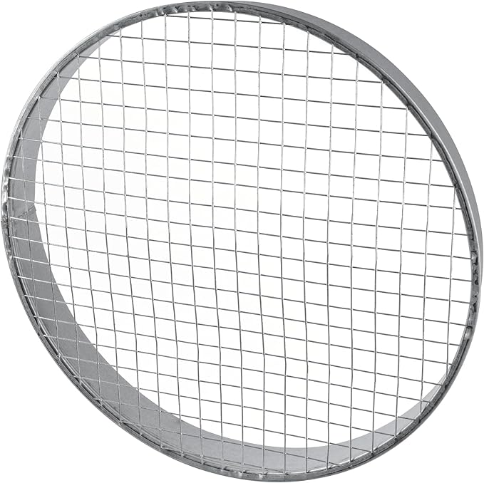Repa Market Ø12 Inch Duct Cover – Galvanized Steel Round Duct Cap with Mesh Screen – HVAC Exhaust or Intake Vent – Exterior Pipe Air Outlet – Spiral Ventilation Ducting Metal End Plug