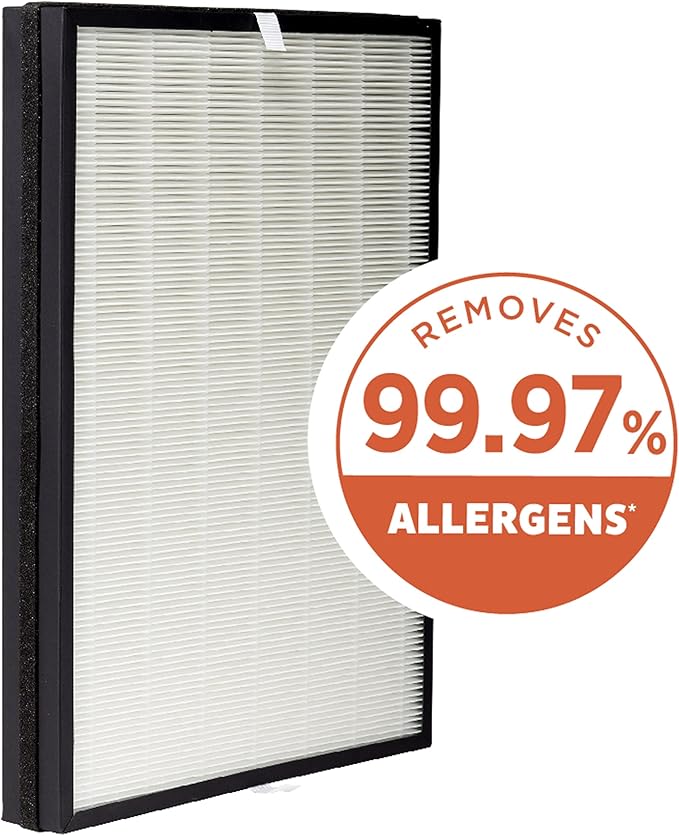 AprilAire RF09550A Allergy True HEPA Air Purifier Replacement Filter for AprilAire Room Air Purifier Model 9550, Captures Allergens & Odors, Ozone