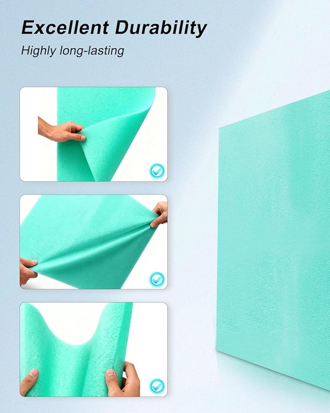 Foam A-ir Filter Material Sheet 12" X 16" X 5/8" Fit for Most Motorcycles ATVs Scooters Dirt Bikes and UTVs