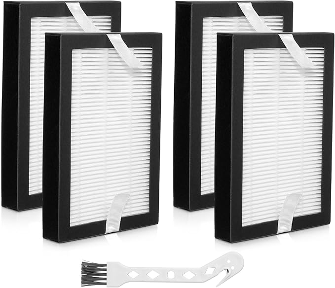 4 Pack EF-12 62731 52731 HEPA Media Vacuum Exhaust Air Filters for Kenmore Canister Vacuum Cleaner 81615 81614 BC4026, Compare to Part# 591021101