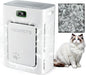 Pet Air Purifier for Home Large Room 2500 sq ft, H13 HEPA Washable Double-Sided Filter,Air Cleaner for Pet Hair Dander Odor Allergies Pollutant Smoke Dust,PM2.5 Air Quality Monitor,Auto Mode,P358 Grey