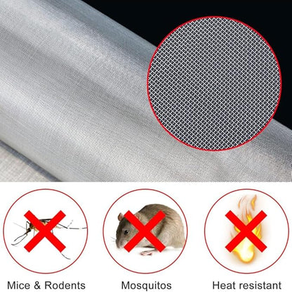 MRYBD 304 Stainless Steel Woven Wire Mesh Small 1mm Hole Fine Wire Mesh, 30 Mesh Drain Cover Mesh, Garden Insect Screen, for Air Bricks, Window, Vents, Filter 1x6m