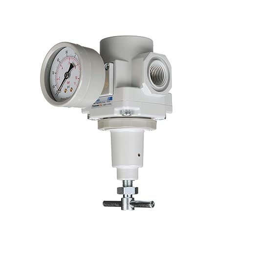 PneumaticPlus SAR Series T-Handle Compressed Air Regulators - NPT Thread Sizes, T-Handle, Gauge & Bracket Included (3/4" NPT)