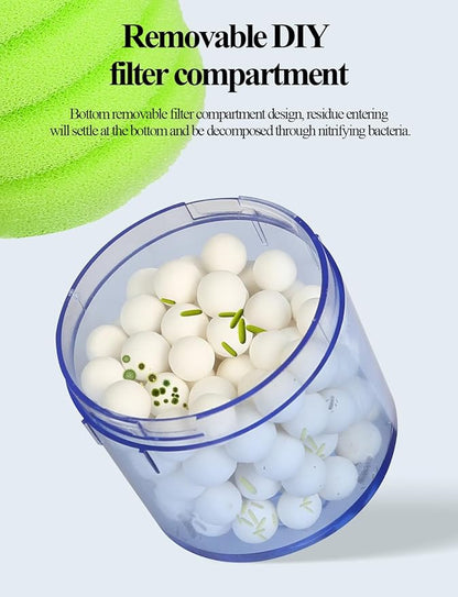 UPETTOOLS 10-40 Gla Aquarium Sponge Filter Ultra Quiet Aquarium Air Pump Bio Sponge Small Fish Tank Foam Filter Comes with 2 Sponges 2of Bio Ceramic Media Balls