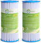 AQUALINK PPL10BB 10" x 4.5" Whole House Pleated Sediment Filter for Well Water, Replacement Cartridge for GE FXHSC, Culligan R50-BBSA, Pentek R50-BB, WFHDC3001, W50PEHD, GXWH40L, 2PACK