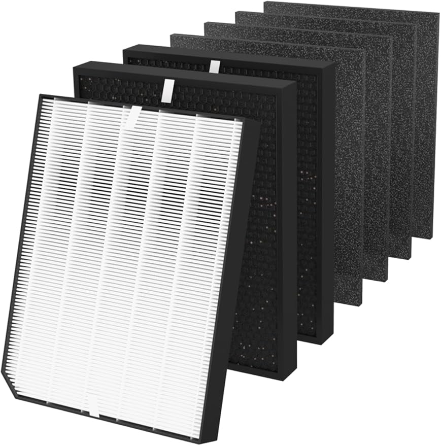 2000 Replacement Filters Compatible with Air Doctor 2000 & 2000i Air Purifiers, 1 High-Efficiency Filter, 2 Activated Carbon Filters and 4 Pre-Filters, Compare to Part # ADF2001, ADF2002, ADF2003