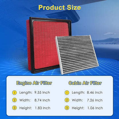 Cabin & Engine Air Filter Kit for 2019-2025 RAV4 2.5L (Naturally Aspirated, Not Fit Hybrid)
