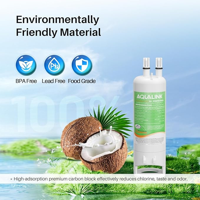 AQUALINK EDR1RXD1 Replacement for Everydrop® Filter 1, Kenmore® 46-9081, 46-9930, EDR1RXD1, EDR1RXD1B, P8RFWB2L, P4RFWB, RWF6700A 2PACK