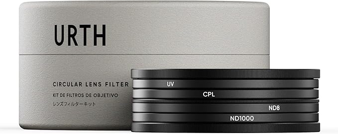 Urth 82mm UV, Circular Polarizing (CPL), ND8, ND1000 Lens Filter Kit (Plus+)