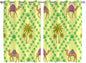 2 Panel Kitchen Cafe Curtains, Desert Sand Camels Sunlight Filtering Nature Air Through, Window Decor Tier Curtains for Living Room 104W x 72L inch Palm Trees Tropical Plants Polka Dot Yellow