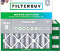 Filterbuy 25x25x4 Air Filter MERV 8 Essential Dust & Allergy Defense (4-Pack), Electrostatic Pleated HVAC AC Furnace Filters Replacement, Made in USA (Actual Size: 24.50 x 24.50 x 3.63)
