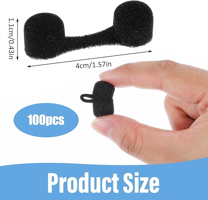 100 Pieces Nose Plug Filter Disposable Nose Dust Filters Bulk Sponge Nostril Filters for Spray Tanning Welding Dust Allergies Dust Construction Areas (Black)