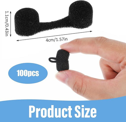100 Pieces Nose Plug Filter Disposable Nose Dust Filters Bulk Sponge Nostril Filters for Spray Tanning Welding Dust Allergies Dust Construction Areas (Black)