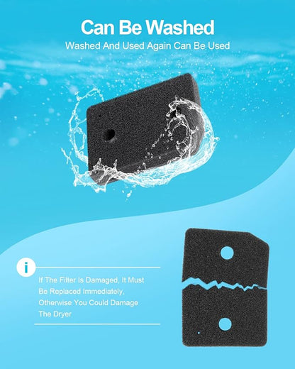 9164761 Foam Filter Replacement for All Miele T1 Heat Pump Tumble Dryers TMB540WP TKS850WP TKG840WP TKS650WP TKB150WP TKG450WP TCJ680WP TCE520WP Parts (4)