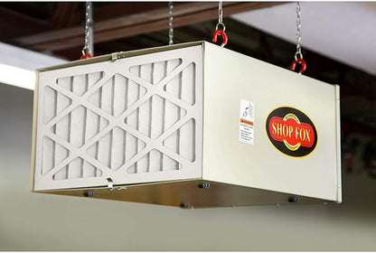 Shop Fox W1830 3-Speed Hanging Air Filter, White
