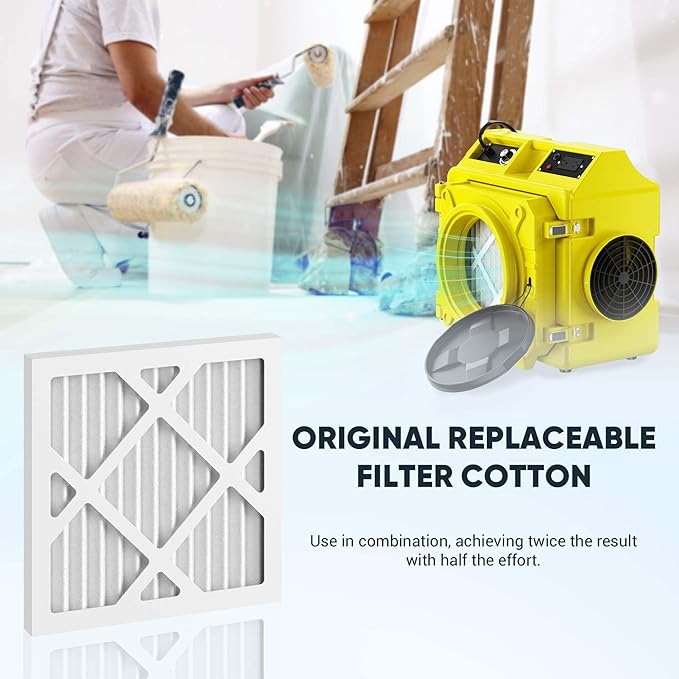 Replacement Filter for HEPA 500 Air Scrubber, Enhanced Dust Capture, Easy Installation, Extends HEPA Filter Life(Pack of)