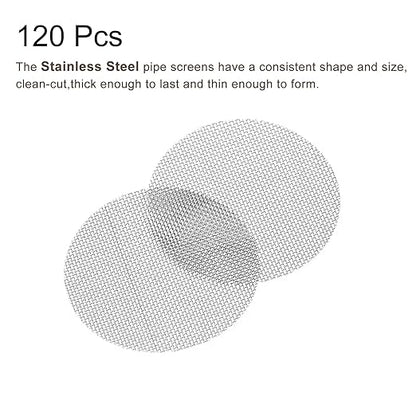 MECCANIXITY Pipe Screen Stainless Steel Screens, 1 Inch (25.4mm) Diameter for Pipe Filter, Pack of 120