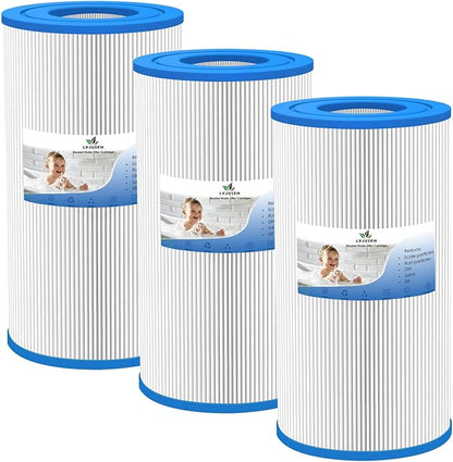 Hot Tub Filter Replacement for Watkins 31489, 73250 Hot Spring Tri X/0969601/Unicel C-6430, 71825/Pleatco PWK30/Filbur FC-3915, 73178 Hot Spring Filters, 30 sq. ft.- 3 Pack