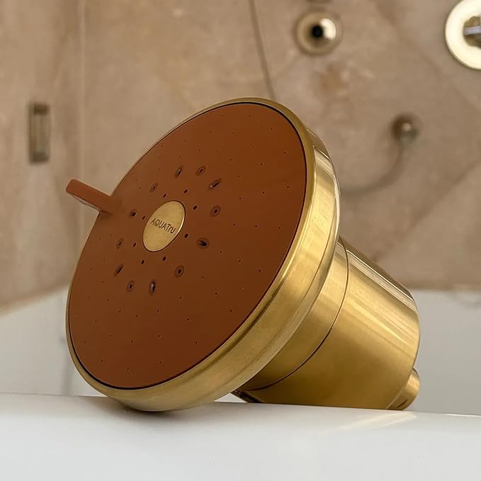 AquaTru Shower - High Pressure Shower Filter Removes Impurities from Hard Water to Support Healthy Skin, Scalp, Hair, Reduce Breakage, and Enhance Your Beauty and Self-Care Routine (Polished Chrome)