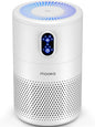MOOKA Air Purifiers for Home Large Room up to 1076ft², H13 True HEPA Air Filter Cleaner, Odor Eliminator, Remove Smoke Dust Pollen Pet Dander, Night Light, B-D02L White