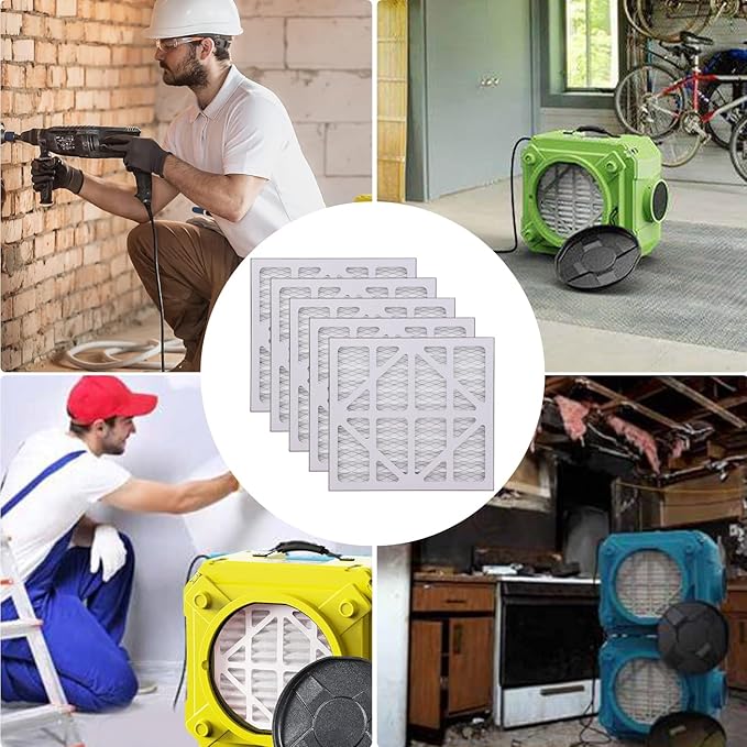 GreeSuit 5 Pack MERV-10 Pre-Filter Replacement Compatible with AlorAir CleanShield HEPA 550 Air Scrubber and Abestorm HEPA 550 Air Scrubber - 5 Pack