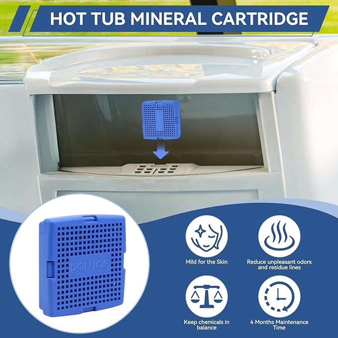 Hot Tub Mineral Cartridge for Sundance Spas,Silver Ion Cartridge Can Last for 4 Months,Spa Mineral Cartridges Makes Your Spa Water Clean and Clarified 2 Pack