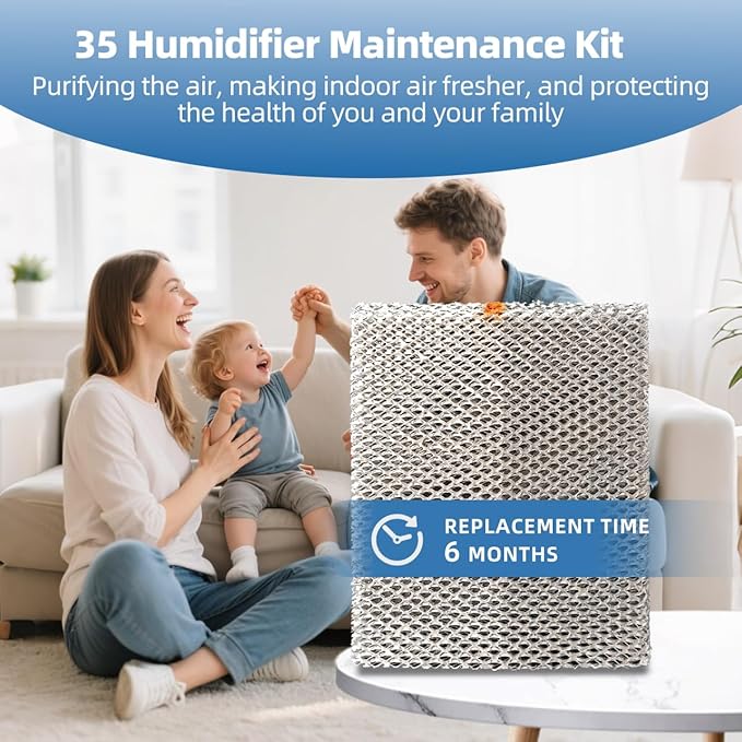 35 GA35 Replacement Humidifier Water Panel Evaporator Compatible with Aprilaire H635EZ1A 4839 Kit Filter or 560, 568, 600, 700, 760, 768 350, 360, 10" x 13" x 1.75" 2-Pack