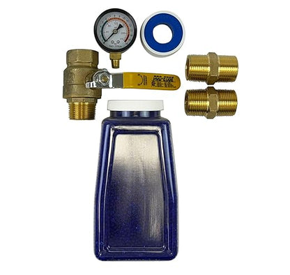 1" NPT Industrial (3-Stage) Oil, Moisture Vapor Removing Coalescing Filter and in Line Desiccant Air Dryer and Air Pressure Regulator for Compressed Air Lines