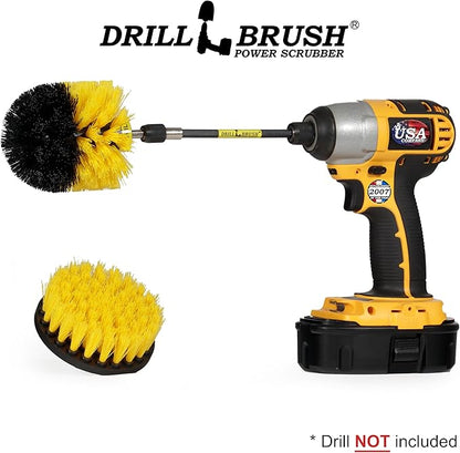Bathroom Accessories - Shower Cleaner Tools - Toilet Brush- Grout Cleaner Brush - Carpet Cleaner Brush - Tile Cleaning Brush Kit - Bathtub Scrubbing Brush - Bathroom Mirror Cleaning Kit for Home Use