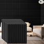 Nuanchu 60 Pcs 3D Slat Wall Panels 12 x 12 Inch PVC Fluted Textured Panel Cuttable Paintable DIY Wall Art Decorative Tiles for Ceiling Studio Bathroom Interior TV Background (Black)