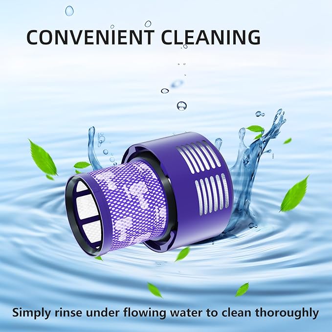 4 Pack Vacuum Filter Replacement Compatible with Dyson V10 Series Vacuum Cleaner, Cordless Vacuum Filter Accessories, Effective Cleaning, Home Cleaning Helper, 4 Rear-Filters (4)
