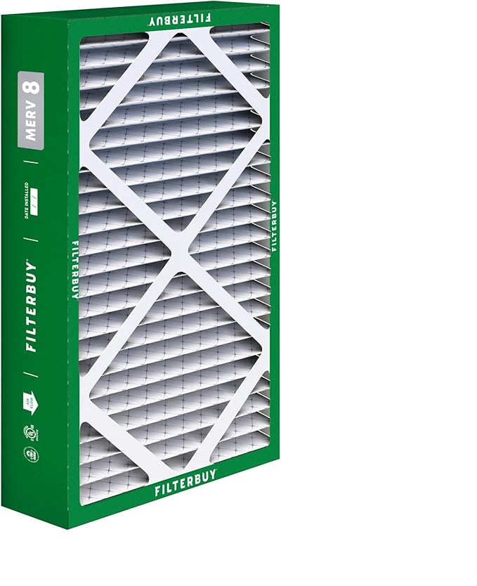 Filterbuy 16x26x5 Air Filter MERV 8 Essential Dust & Allergy Defense (2-Pack), Pleated HVAC AC Furnace Filters for Electro-Air, Emerson, White Rodgers, and More (Actual Size: 16.00 x 25.75 x 4.88)