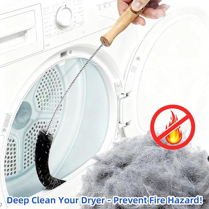 Dryer Vent Cleaner Kit 5 Pack for Fire Prevention-Home Essentials Long Flexible Dryer Vent Brush for Lint Trap-Multipurpose Household Cleaning Tools