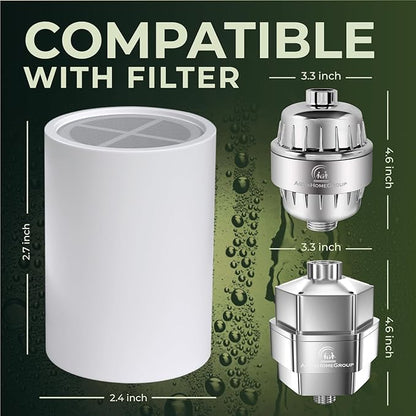 AquaHomeGroup Vitamin C+E+A Shower Filter Replacement Cartridge with Aroma Granules (Jasmine) - Removes Chlorine, Supports Skin & Hair Health