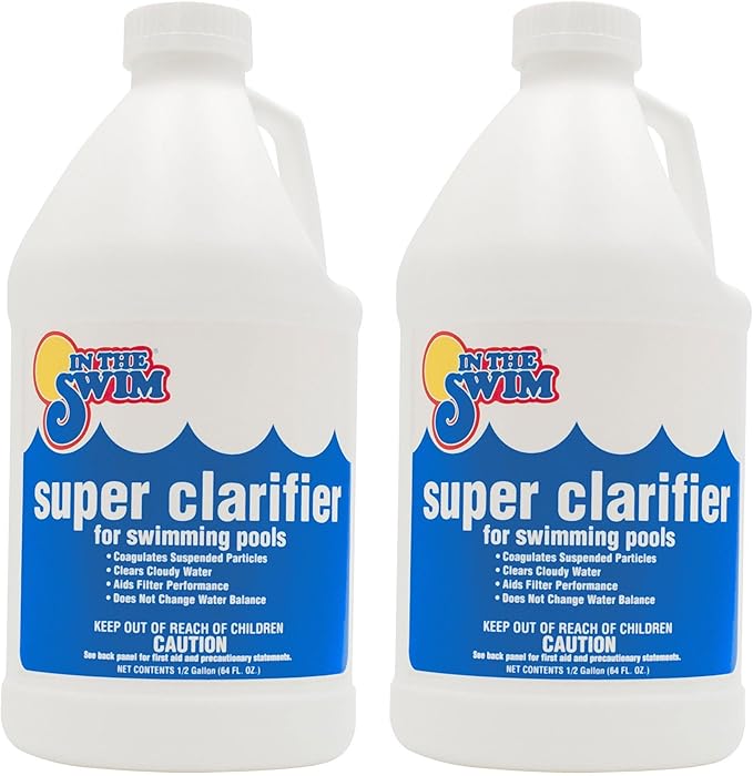 In The Swim Super Clarifier – Fast-Acting, Highly Concentrated Pool Water Clarifier for Crystal Clear Water & Improved Filter Efficiency – for Sand & Cartridge Filters - 1 Gallon