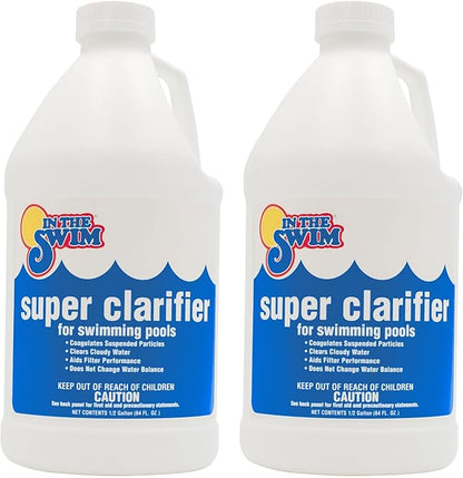 In The Swim Super Clarifier – Fast-Acting, Highly Concentrated Pool Water Clarifier for Crystal Clear Water & Improved Filter Efficiency – for Sand & Cartridge Filters - 1 Gallon